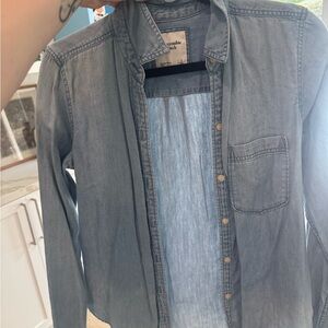 Abercrombie & Fitch Light Blue Denim Shirt